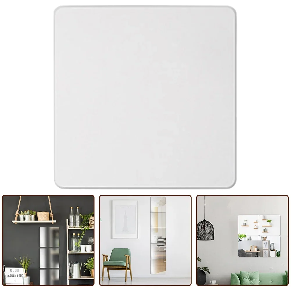 Acrylic Flexible Mirror Sheets 20X20cm Self Adhesive Mirror Tiles