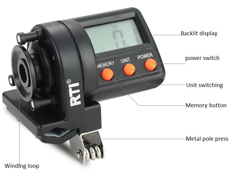 

RTI electronic fishing line length counter 999 meter line counter
