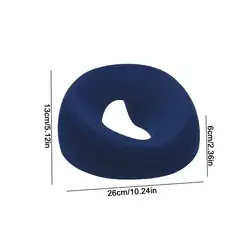 ComfortPlus Ergonomic Memory Foam Face Down Pillow for Home and Salon Relaxation (Navy Blue)