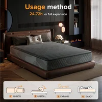 mattress, 10-inch gel memory foam king mattress for sleep and pressure relief, medium plush texture for breathability 2