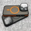 Glass Lens Camera Protection Stand For Magsafe Magnetic Phone Case For iPhone 15 11 12 13 14 16 Pro Max Plus Matte Clear Cover 2