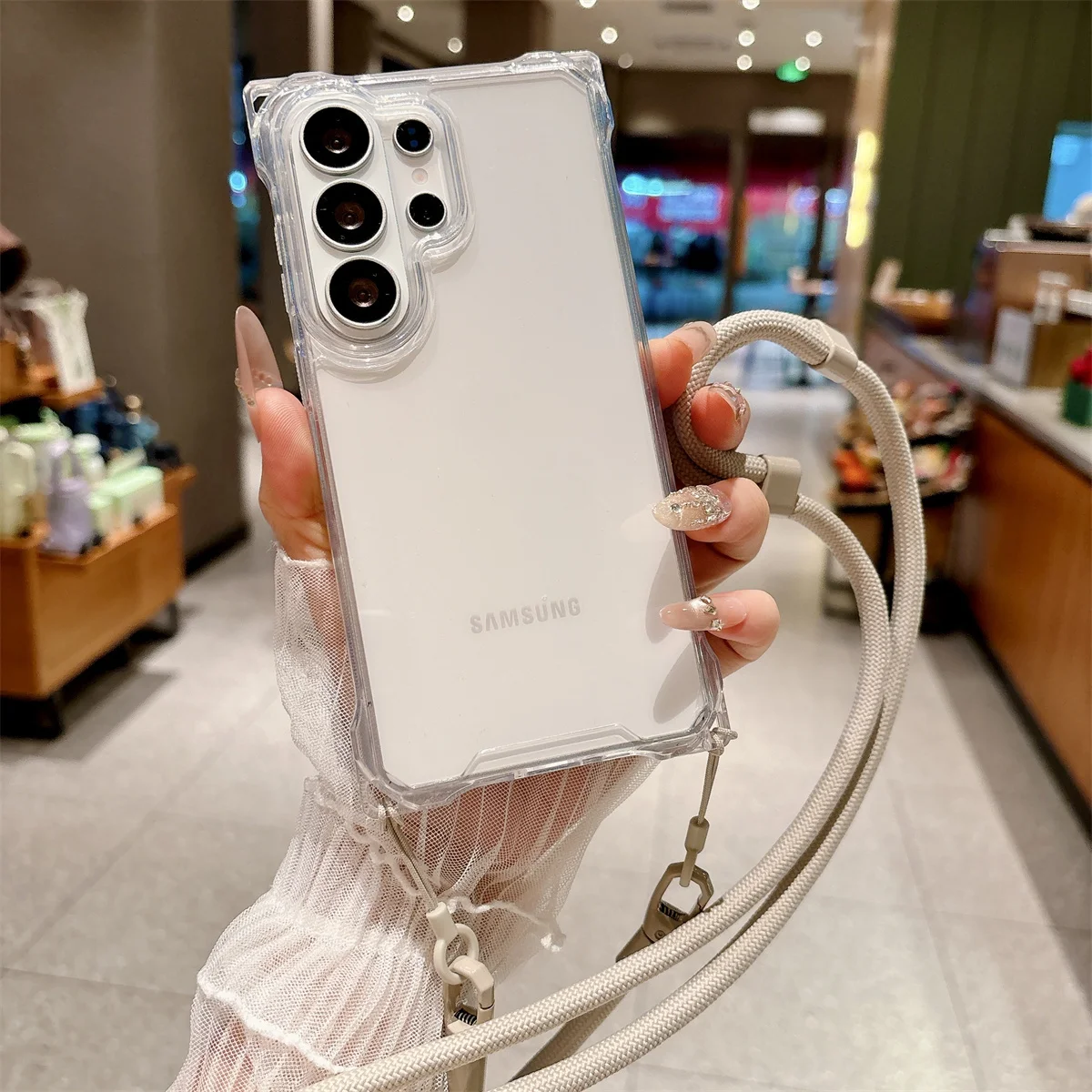 Clear Crossbody Transparent Phone Case with Adjustable Strap