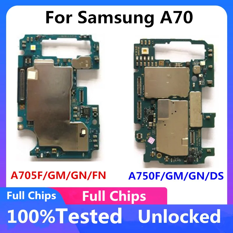 100% Разблокировка для Samsung Galaxy A70 A705F/GM/GN A750GN/FN/F A750DS/FD оригинальная материнская