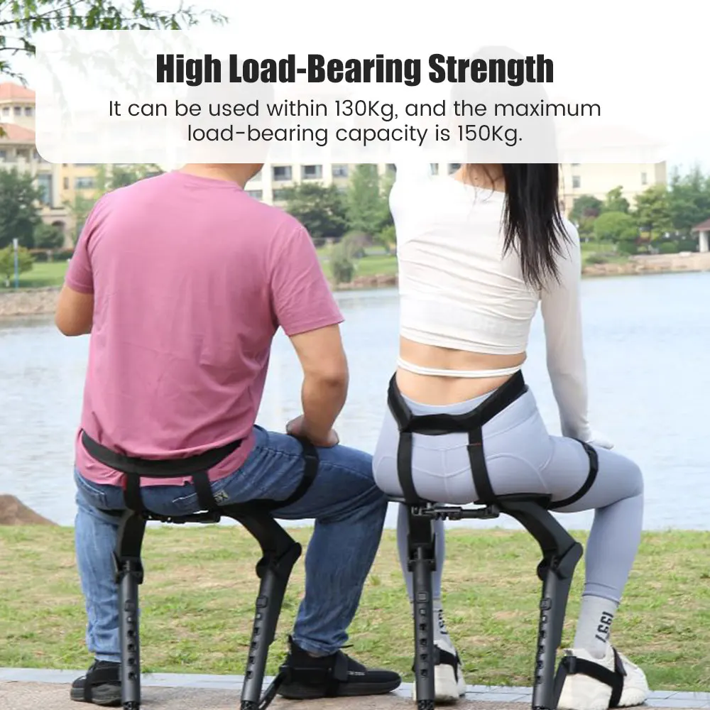 Wear a seat, portable stool, foldable portable walking chair, suitable for the elderly, correct sitting posture, outdoor sports