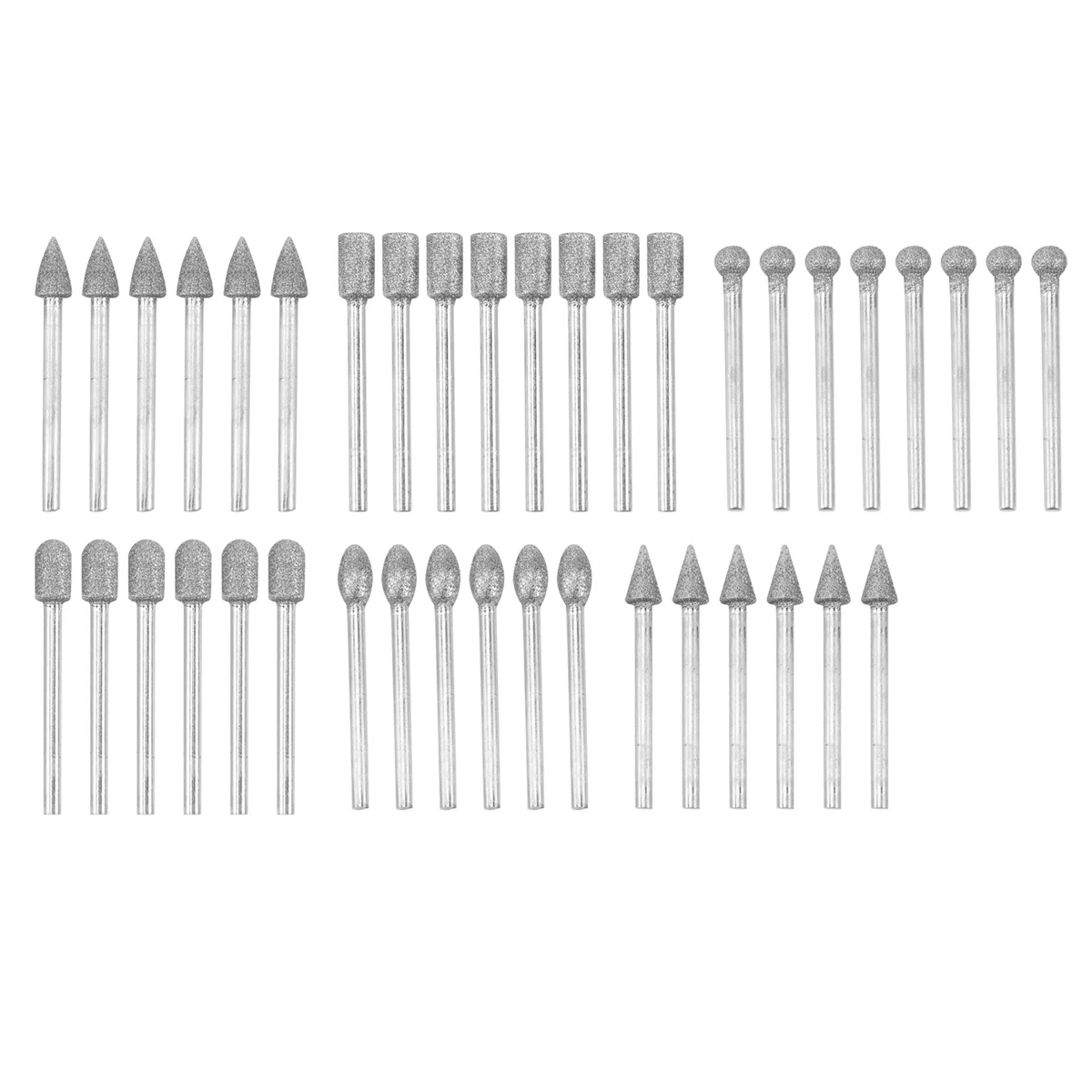 40 조각 다이아몬드 버 비트 돌 조각 세트 Dremel 로타리 도구 연마 조각 돌 ZJY에 대 한 1/8 인치 생크