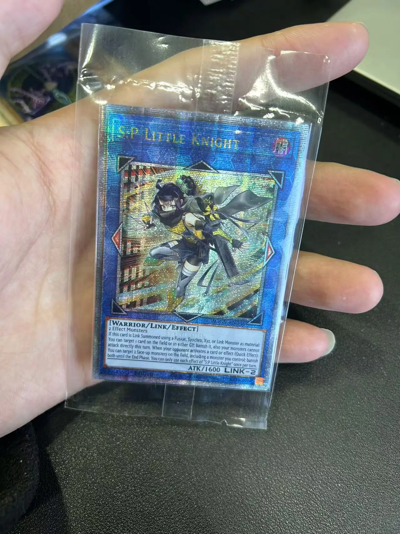 Yu Gi Oh Quasi-ChromeSphere E/QCSER TCG S:P Little Knight(AGOV-EN046) English Collection customize Game Card (Not original card)