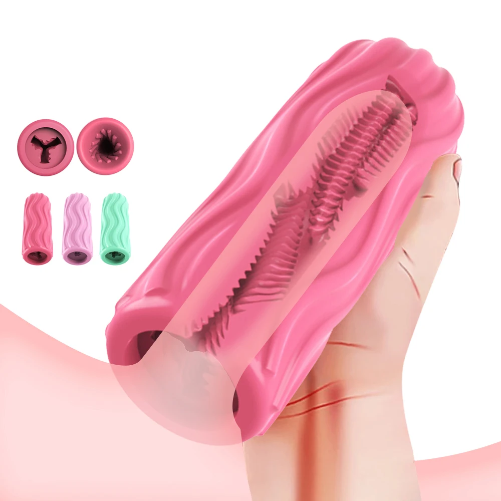 Men Masturbator Cup Manual Telescopic Glans Stimulator Vacuum_voghion.com