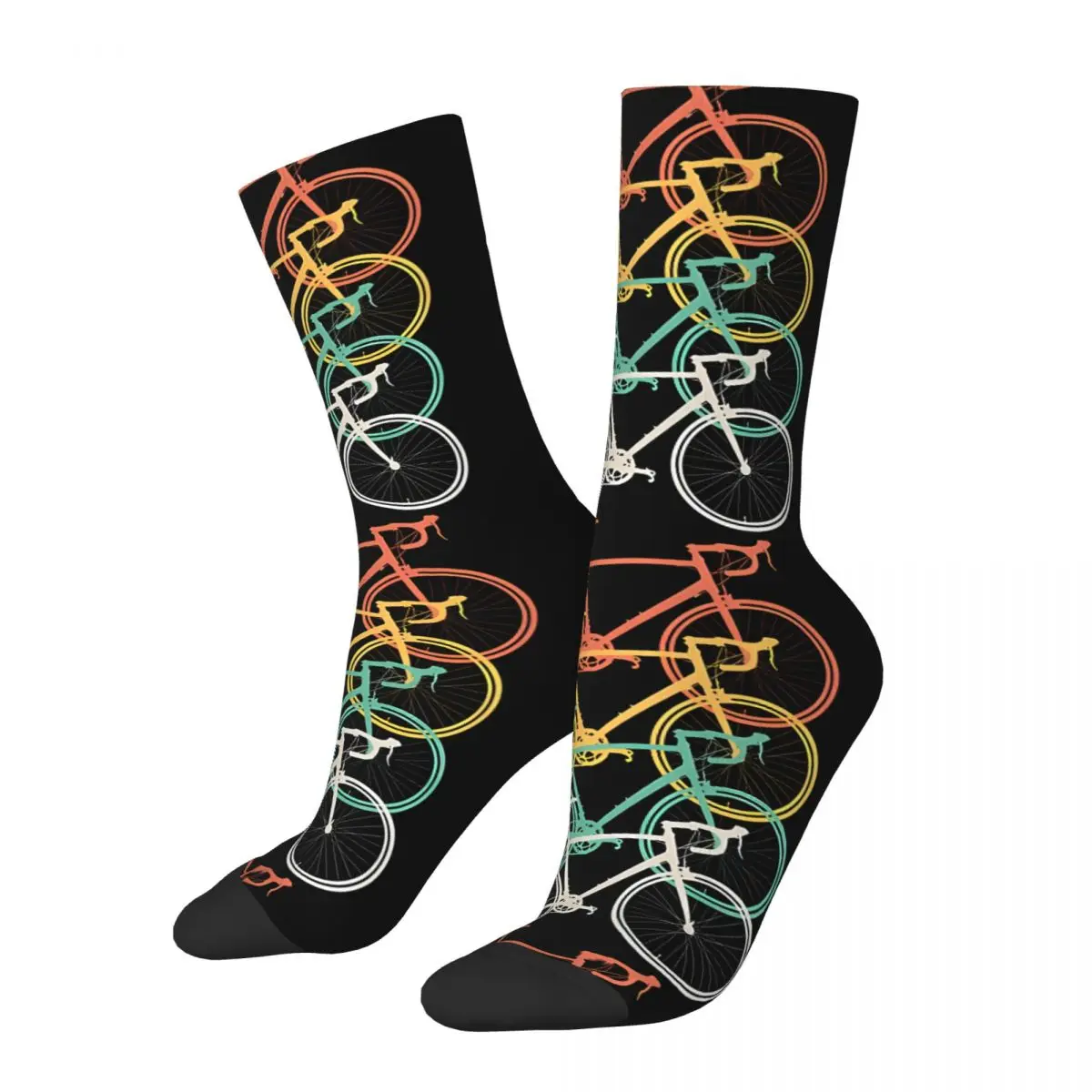 

Vintage Bicycle Lover Bike Lover I Love Crazy Socks Unisex Cycling Street Style Seamless Printed Funny Novelty Happy Crew Sock