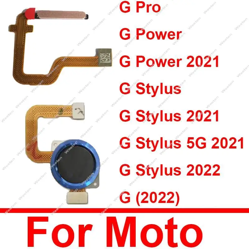 Botão de casa sensor impressão digital cabo flexível para motorola moto