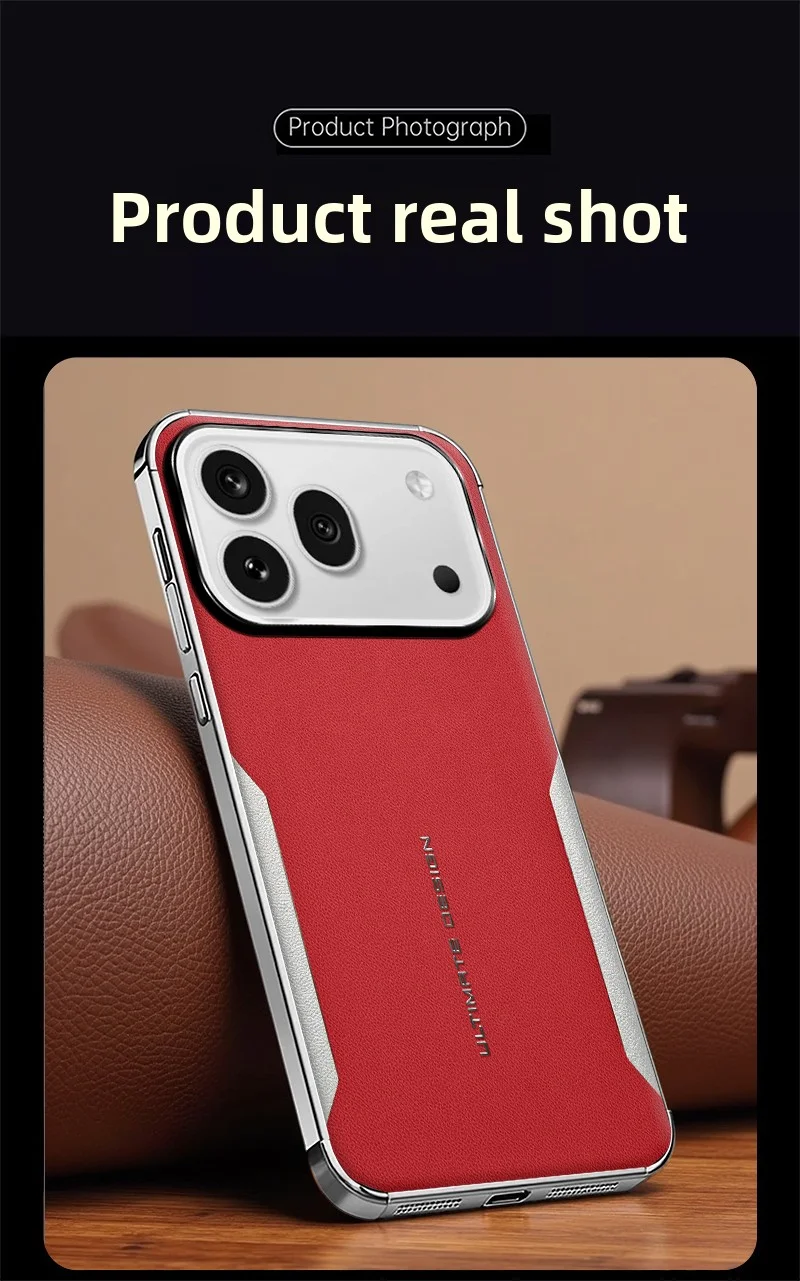 Luxury PU Leather Skin Protective Back Cover Case