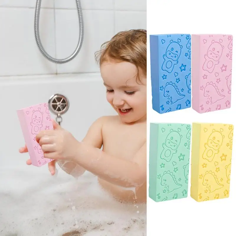 

Волшебная губка для ванны, милые формы, многоразовая Натуральная Детская губка для душа, мягкий скребок для тела, отшелушивающая детская губка для ванны