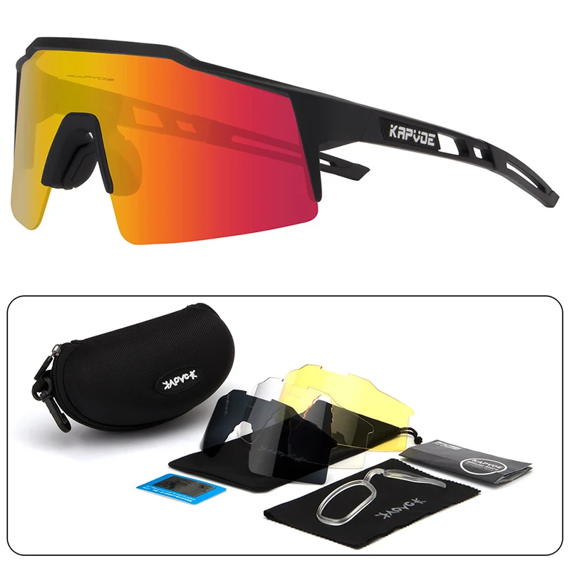 Cycling Goggles Kapvoe Polarized Cycling Goggles Women Men Bicycle Eyewear Road Bike Protection Glasses Windproof Outdoor Sport Sunglasses