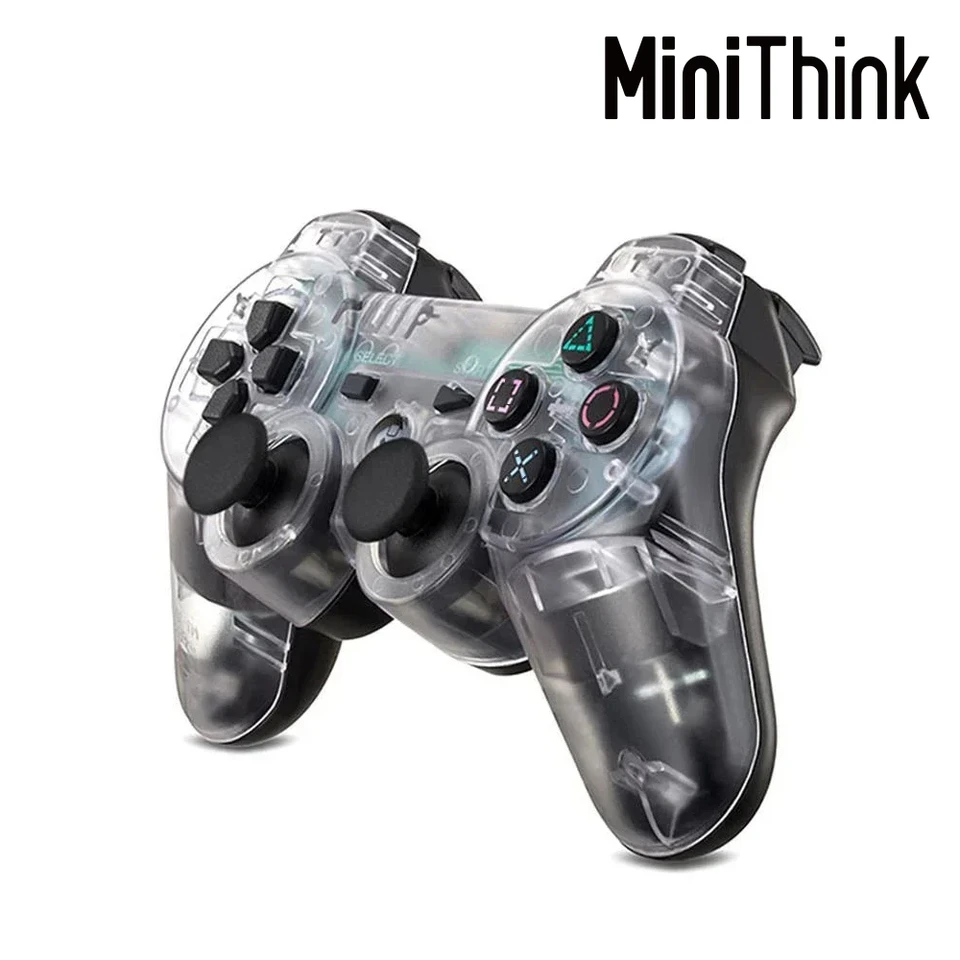 Video-Game Wireless Dual Shock Gamepad Transparent Hand Controller