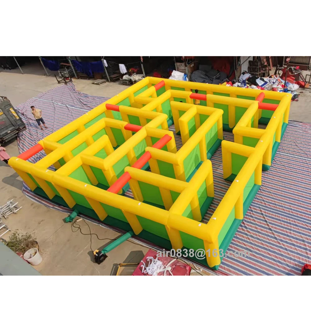 Funny oxford cube inflatable maze inflatable obstacle course tag arena for outdoor game 2