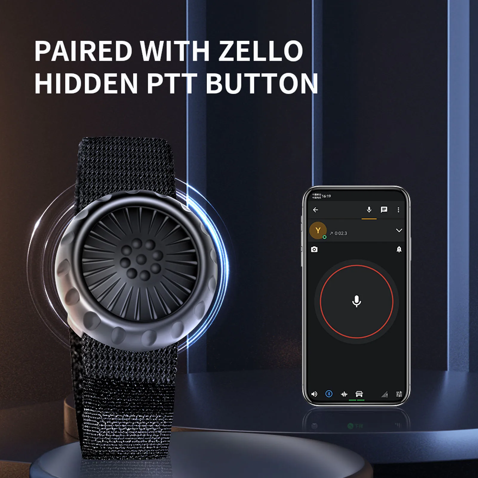 무선 PTT 버튼 블루투스 5.0 IP67 방수 무선 PTT 버튼 스위치, Zello for IOS for 안드로이드