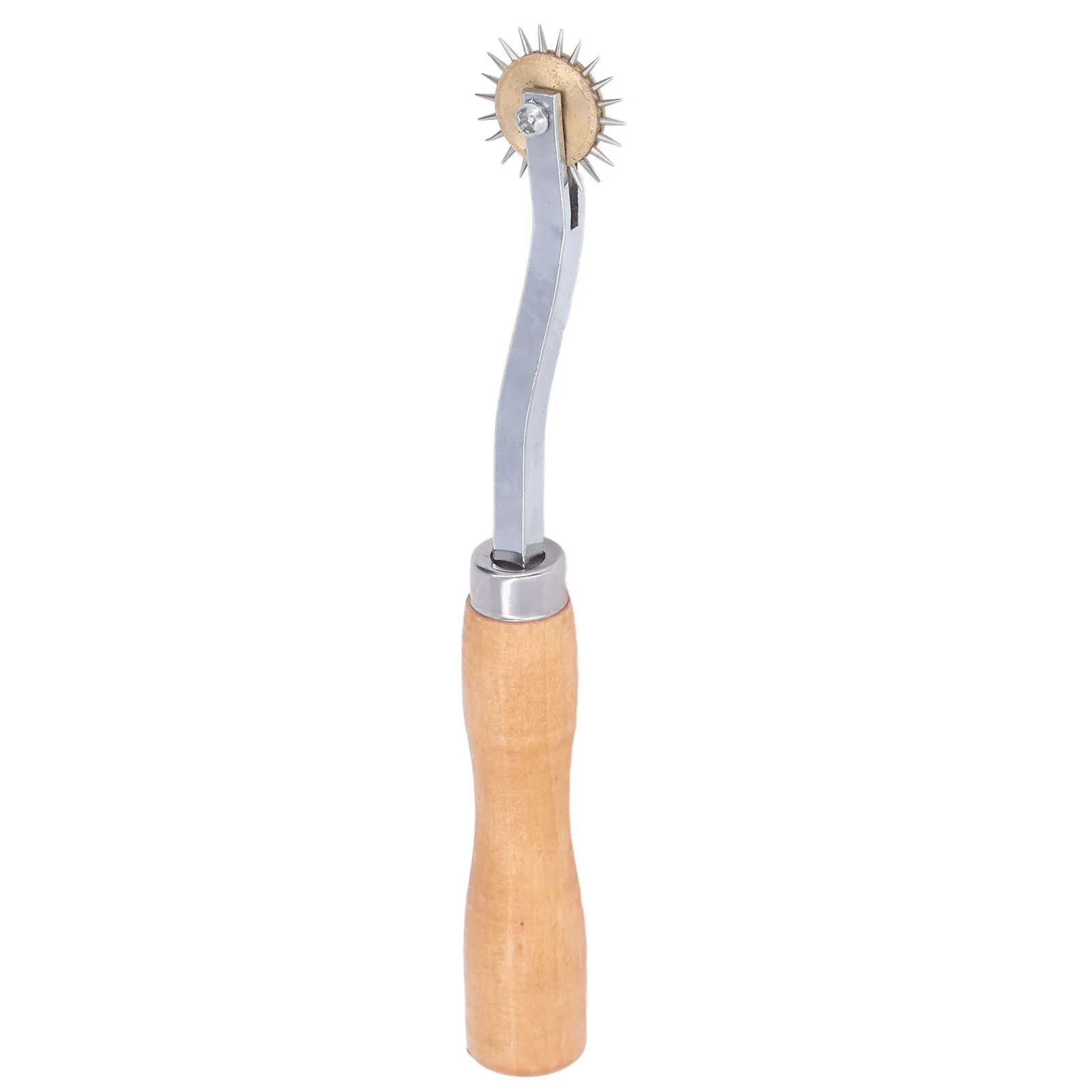 Tracing Wheel Wooden Handle Stamped Metal Pins Stainless Steel Pounce Wheel Incisive Wearable for Paper for Quilting Cloth