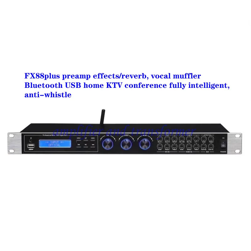 

FX88plus preamp effects/reverb, vocal muffler, Bluetooth USB home KTV conference fully intelligent, anti-whistle