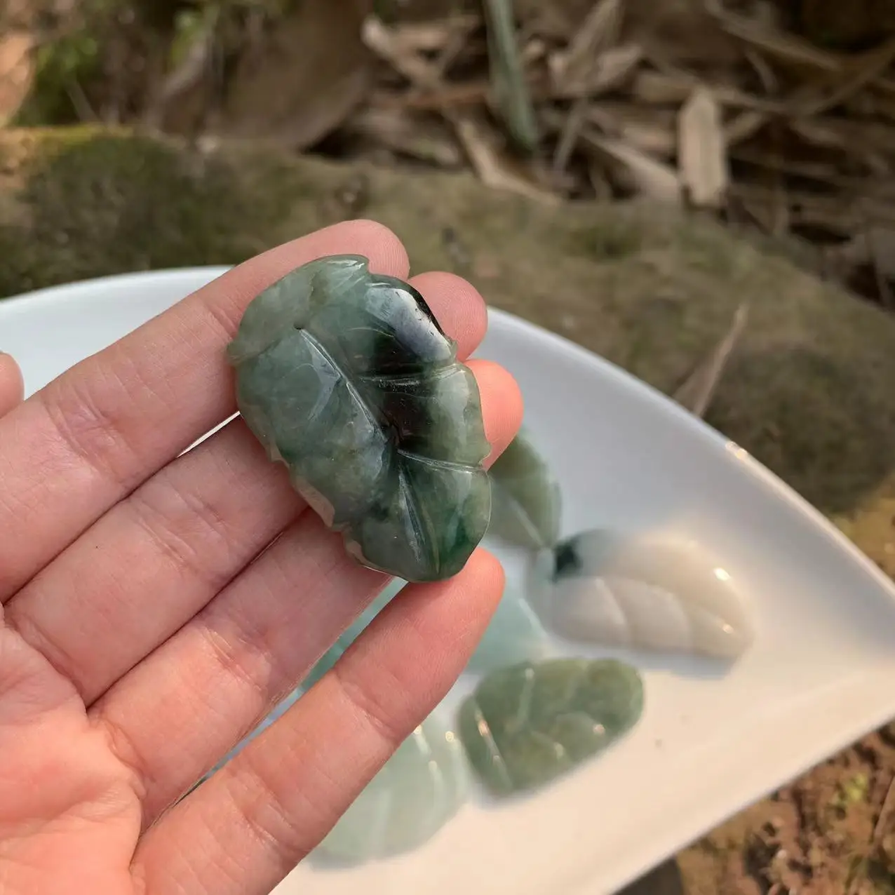 Natural Myanmar JADE LEAF Jadeite Pendant Necklace high-end gift Pendant Necklaces Leaf