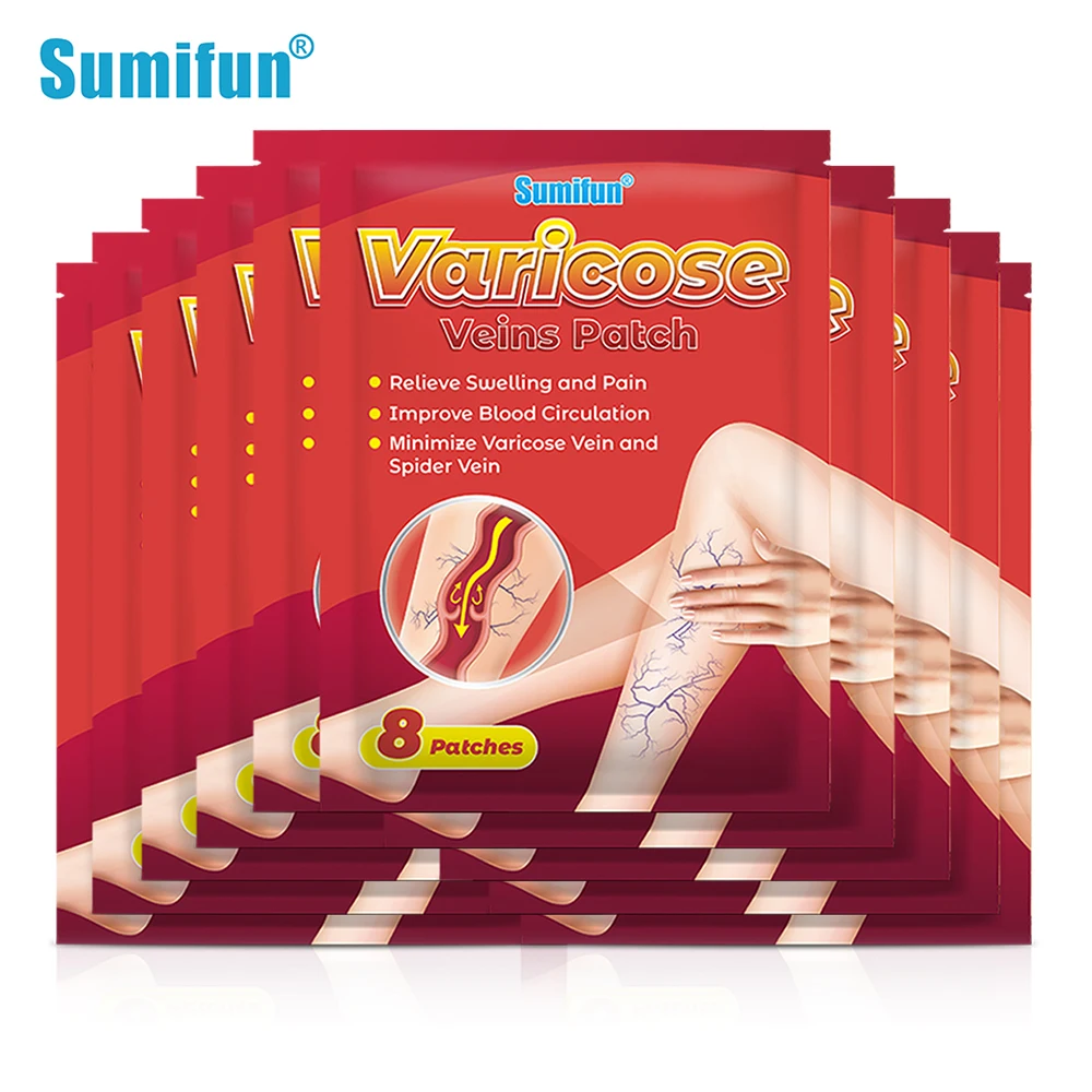 

8/24/40/80Pcs Sumifun Leg Varicose Veins Patch Anti Swelling Vasculitis Treatment Medical Plaster Blue Veins Remove Dropshipping