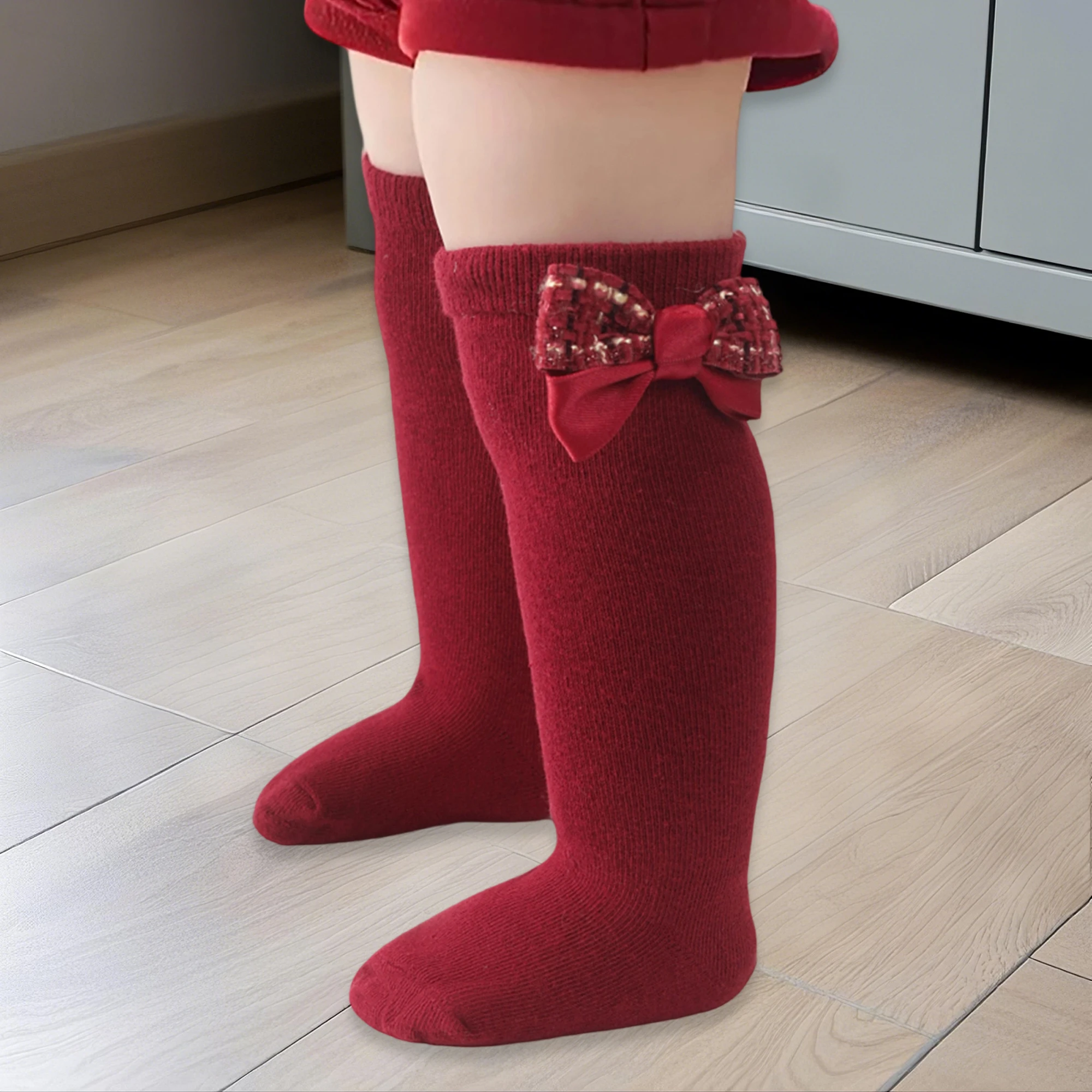 Cute Infant Boys Striped Socks Cozy Stretchy Baby Socks Breathable Knee High Socks for Playtime and Outings