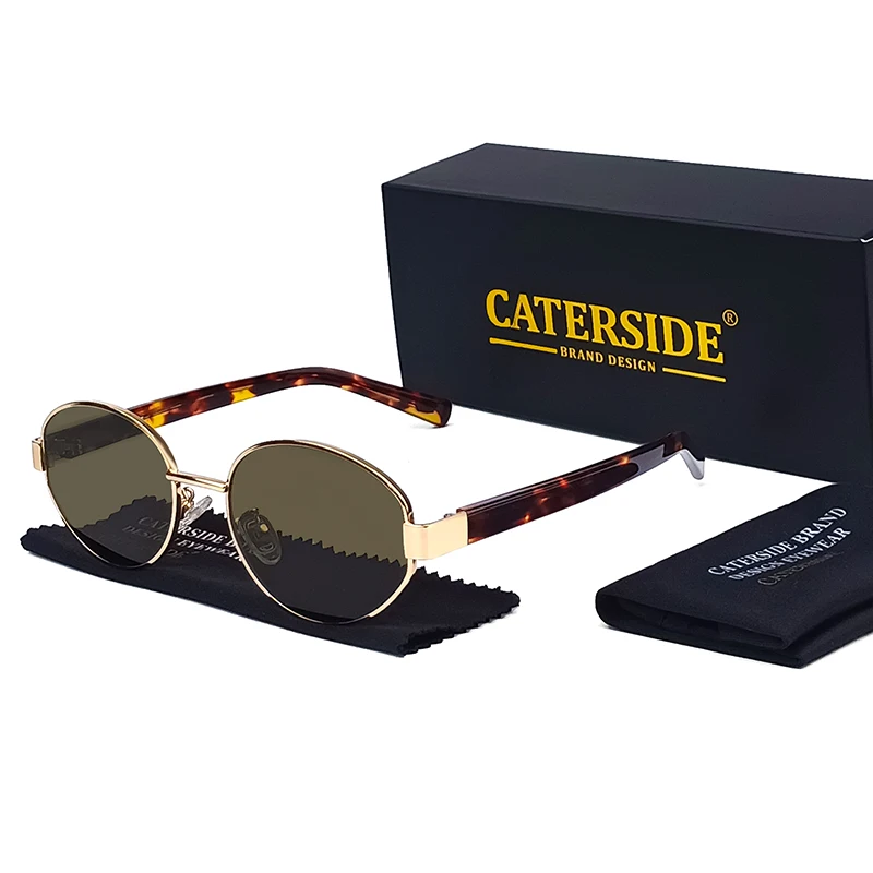 Retro Ovale Sonnenbrille mit Rahmen Personalisierte Modische Outdoor-Brille für Autofahren, Dates und Partys mit Nylon-Gläsern