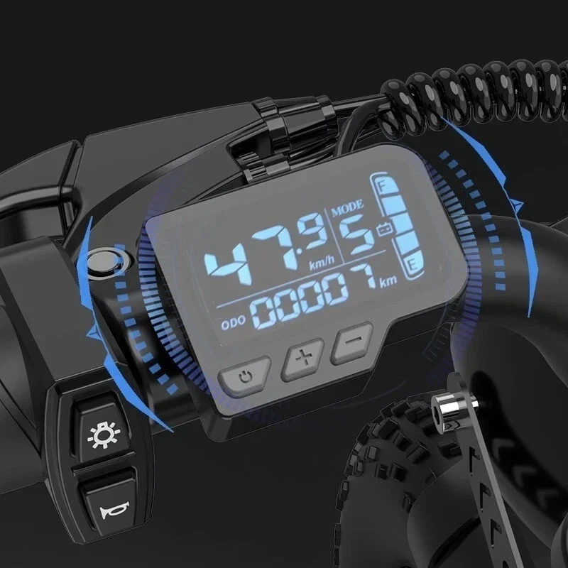 Ridstar Q16 Electric Bike for Adults 1500W 48V 20AH Electric Motorcycle 16" Fat Tire Dirt Bike City Commuter Ebike 7Speed UL2849