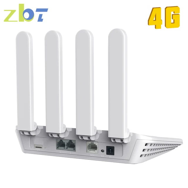 Wi-Fi-роутер ZBT LTE 4G со слотом для SIM-карты, флешка RJ45, лазерный модем 300 Мбит/с, беспроводной роутер с диапазоном частот B28, B20, B8 1