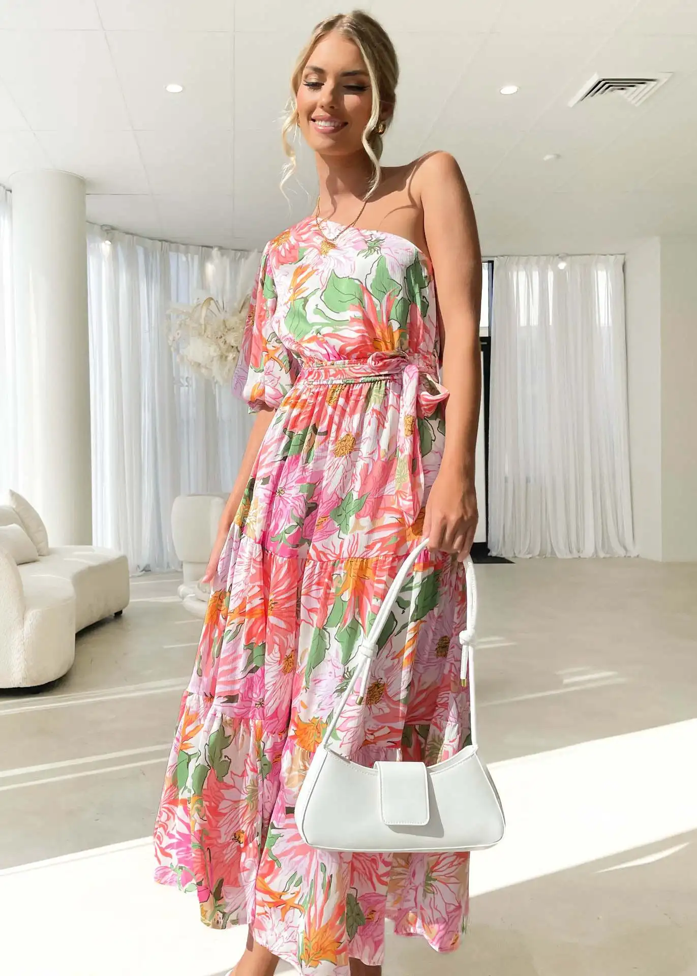 Saidie One Shoulder Maxi Dress