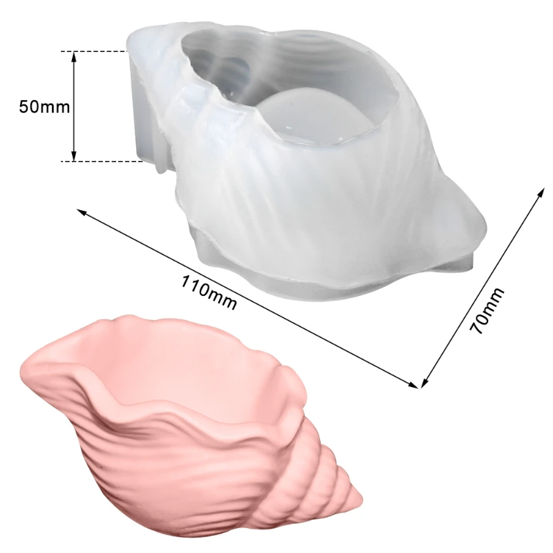 Moules À Bougie En Forme De Conque, Pot En Silicone, En Plâtre Époxy — free download