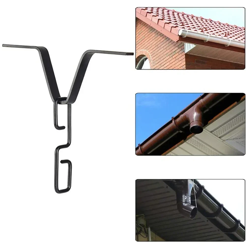 Rain Chain Gutter Adapter Chain Hook Outside Hardware V Shaped Hook Hanger Drainage Ditch Downspout Outlet Rain