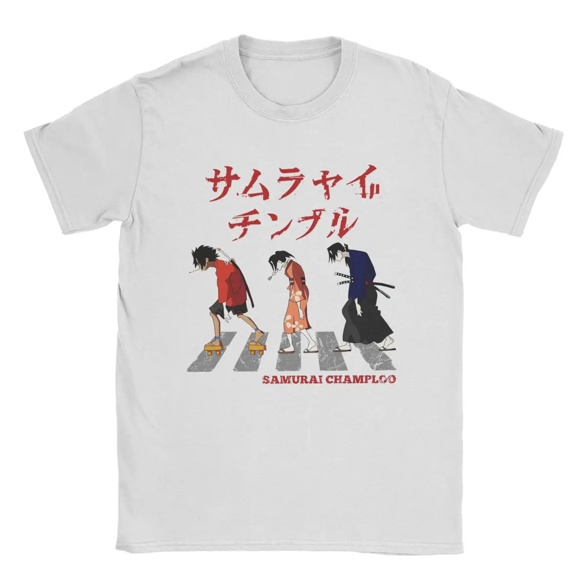 Samurai Champloo Walking Fuu Mugen Jin T Shirts Men Pure Cotton