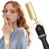Hot Comb Hair Straightener Electric Hot Comb Brush Flat Iron Electric Heating Comb With LCD Display Hair Straightener For Wig 2