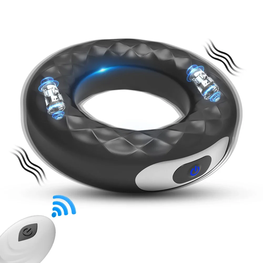 Remote Control Cock Ring Vibrator for Men Penis Rings Delay Ejaculation Erection Masturbator Sex Toys