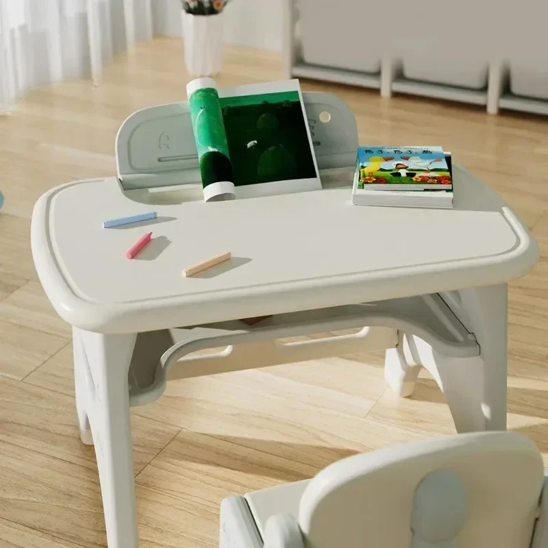 Children Furniture Study Table for Kids Plastic Home Kindergarten Game Learning Table Kid's Desk and Chair Set Toy Desk