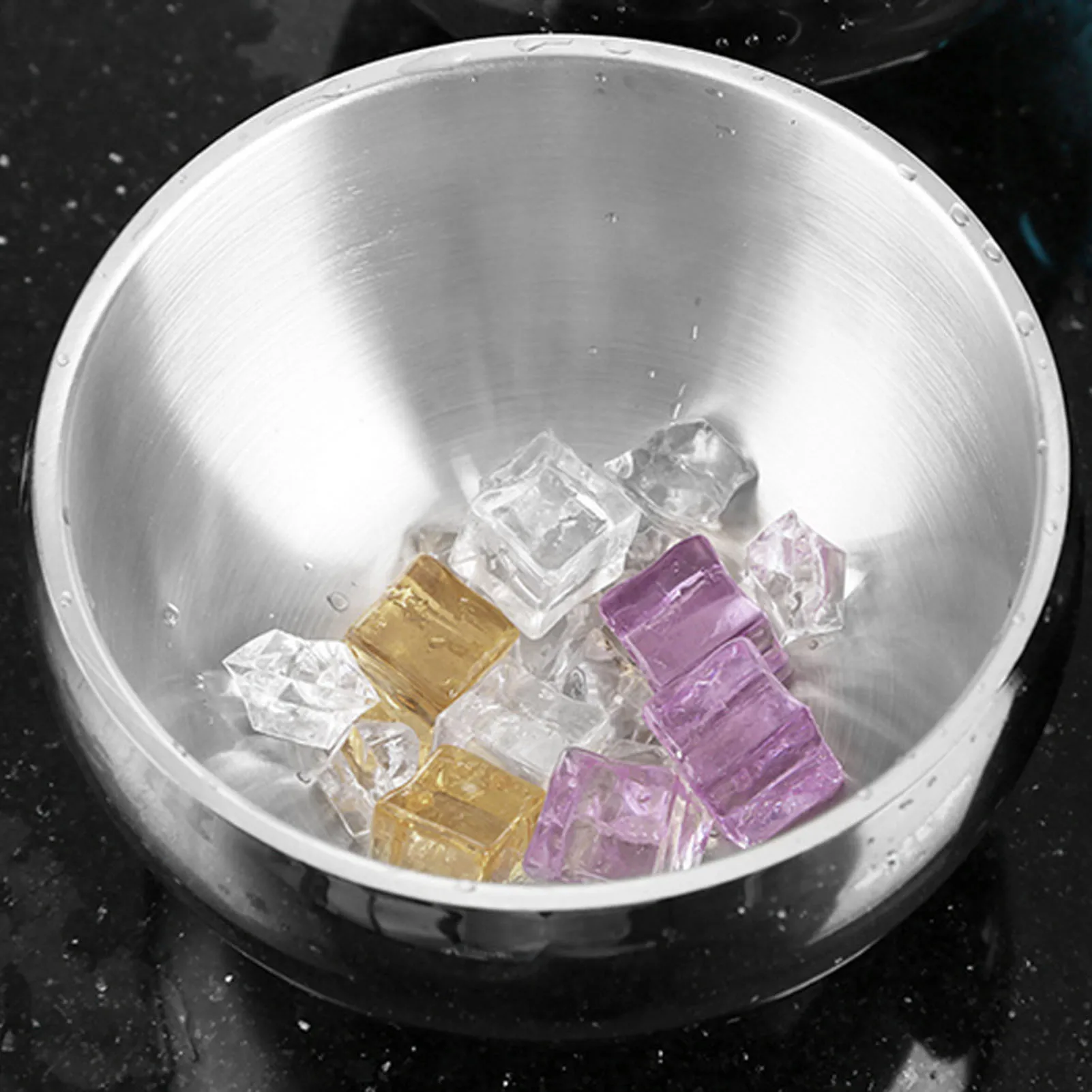 2L Ice Bucket Stainless Steel Double Wall Insulation Ice Bucket Container Wine Champagne Barrel with Cover for Wedding Parties
