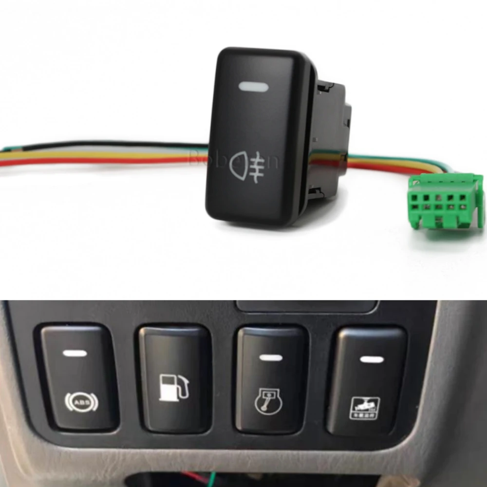 Per Toyota Tacoma Land Cruiser Reiz Hilux Prado 120 Fj Cruise Car Orange Led Light Interruttore A Pulsante Fendinebbia Posteriore