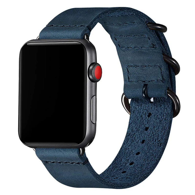 Genuine Crazy Horse Leather Watch Band - Soft Classic Business Strap