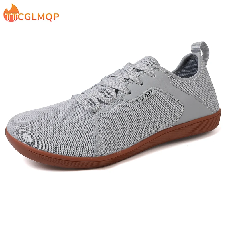 Fashion Unisex Wider Shoes Breathable Mesh Men Barefoot Wide-toed Shoes New Flats Soft Zero Drop Sole Wider Toe Sneakes Big Size