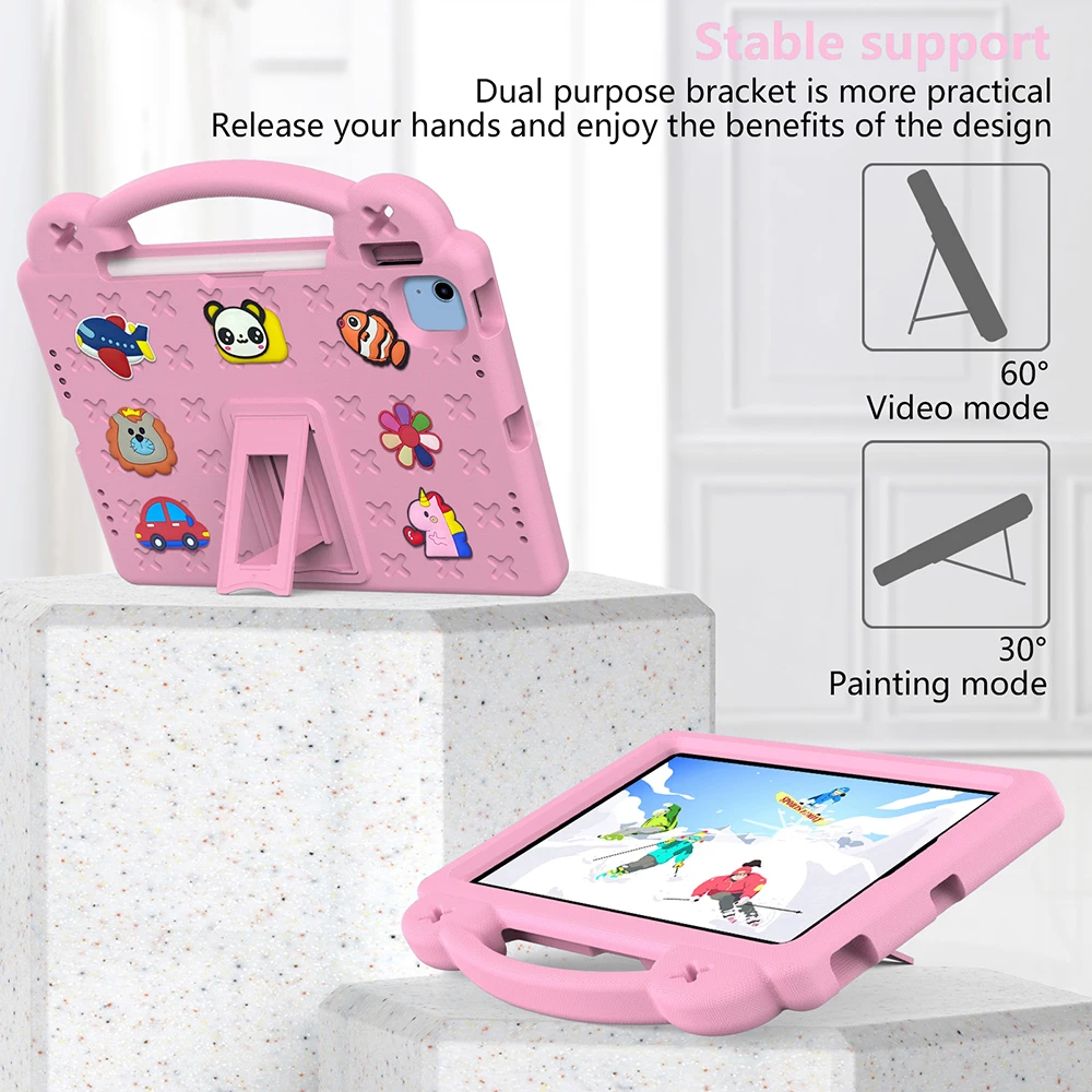 Colorful EVA Tablet Case with Pen Slot - Cartoon Design