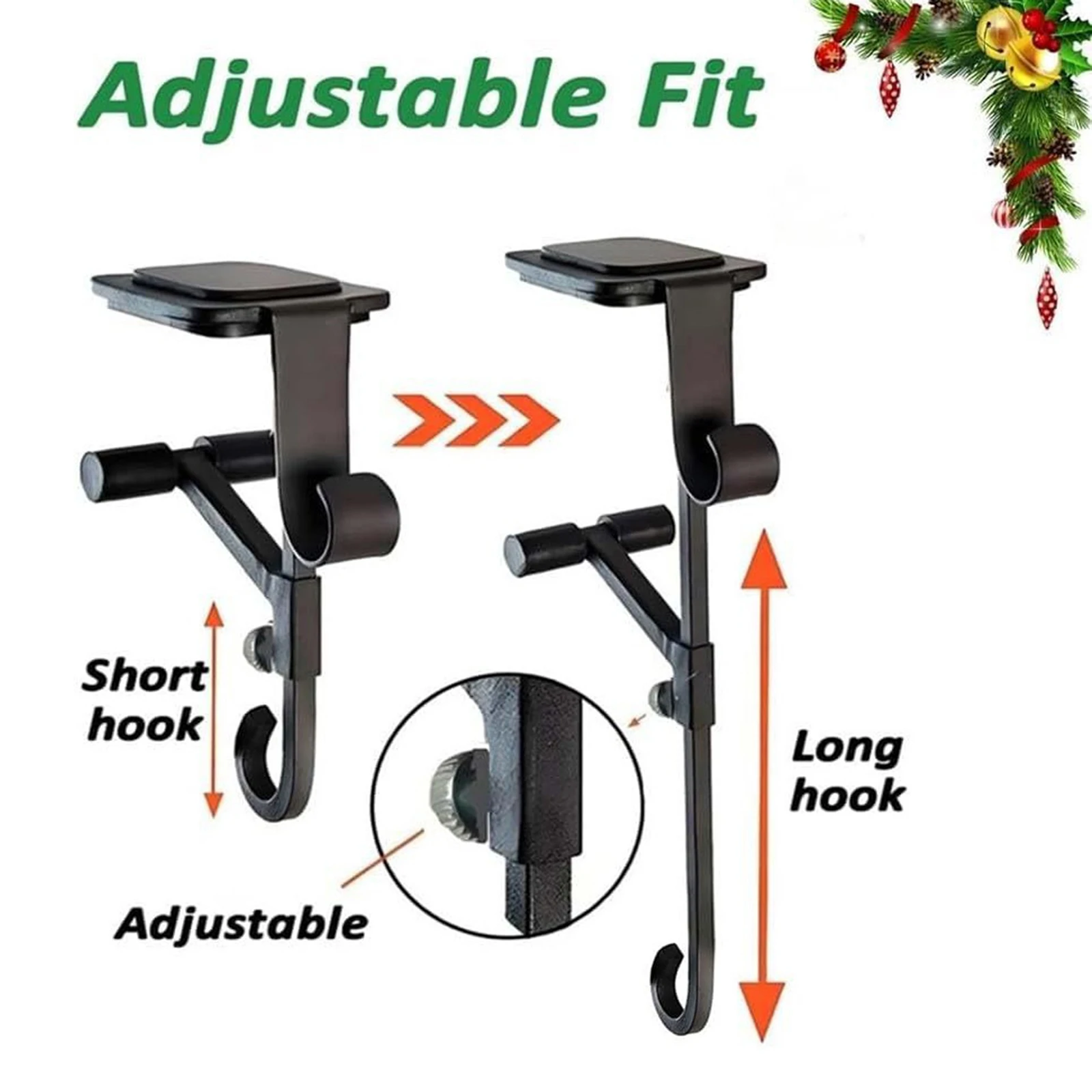 1-3pcs Christmas Stocking Holder Fireplace Garland Hanger Adjustable Stocking Display Holder for Christmas Wreath Vine Desk