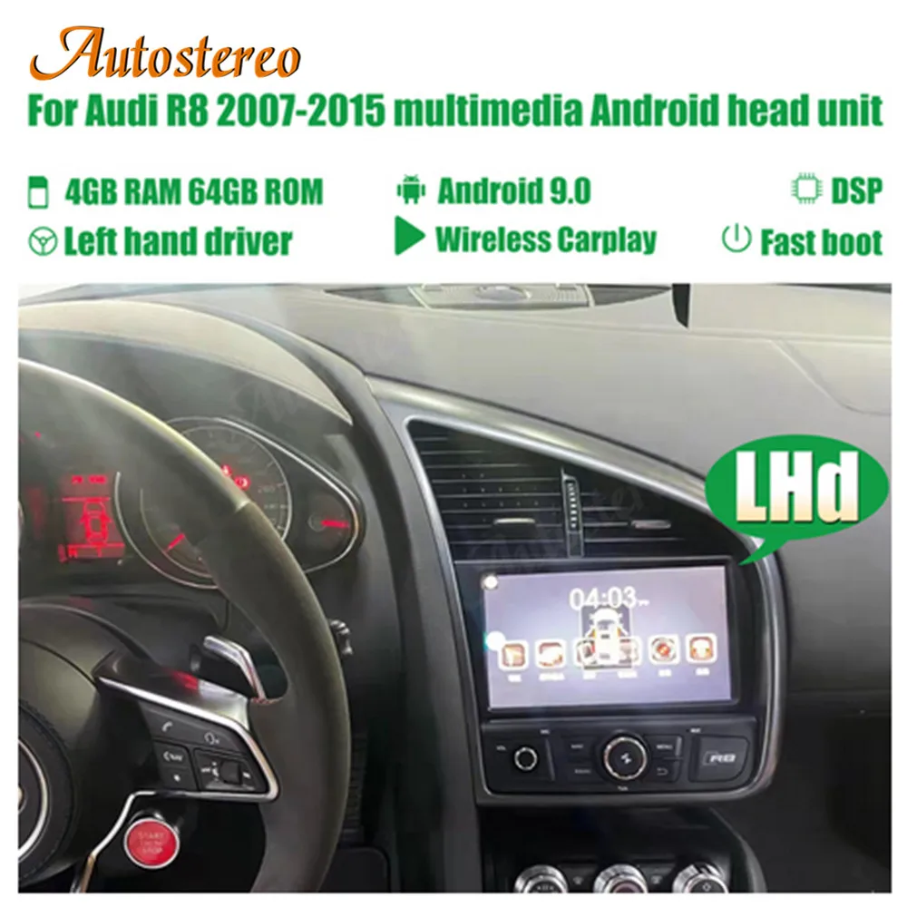 Android Big Boy Toy For Audi R8 Spyder Tony Stark Car GPS Navigation Auto Stereo