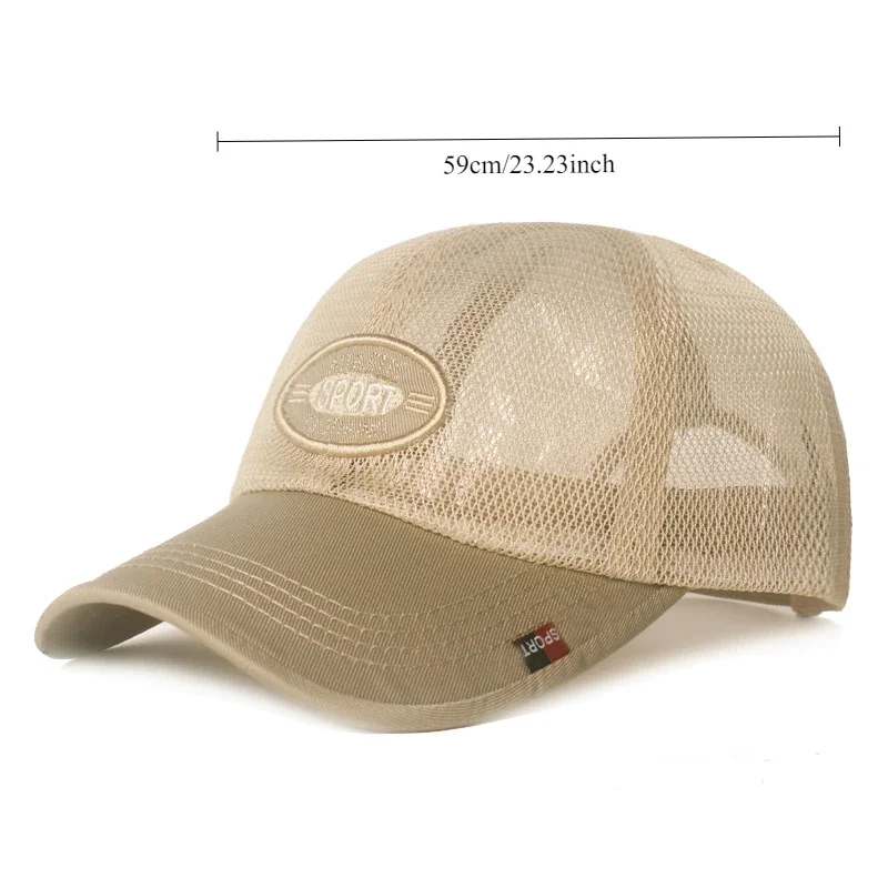 Mesh Baseball Cap Men's Summer Sun Protection Cap Outdoor Sunshade Breathable Men's Hat Casual Hat Women