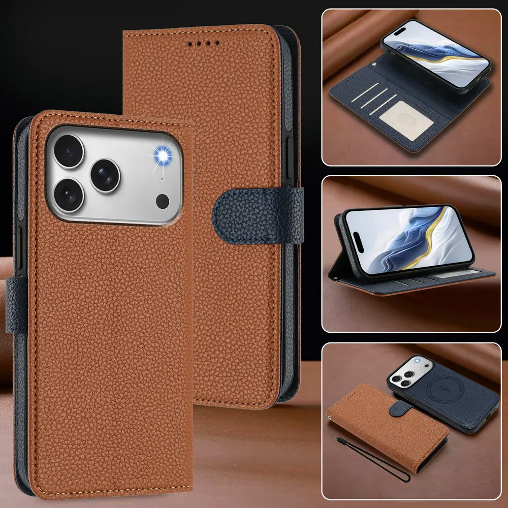 2-in-1 Detachable Leather Wallet Case with RFID Protection