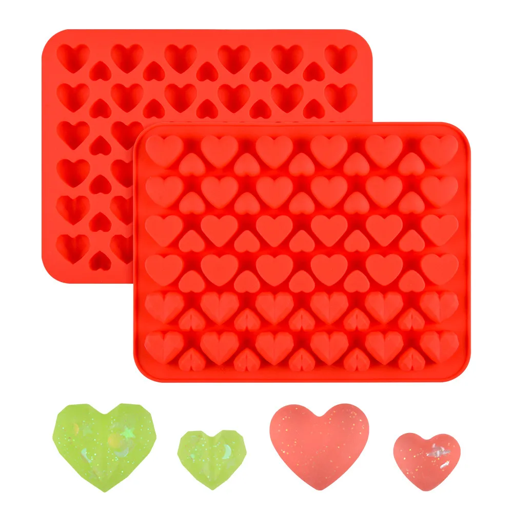 Mini Heart Gummy Candy Mold Silicone Chocolate Gummy Molds Valentine Jelly Candy  Molds Bakery Accessories Kitchen Tool