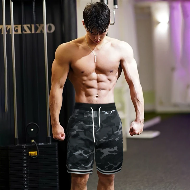 Summer New camouflage Men's Sports Fitness Five-Point Pants Basketball Training Casual Shorts Outdoor Fashion Fitness Shorts mens casual summer shorts