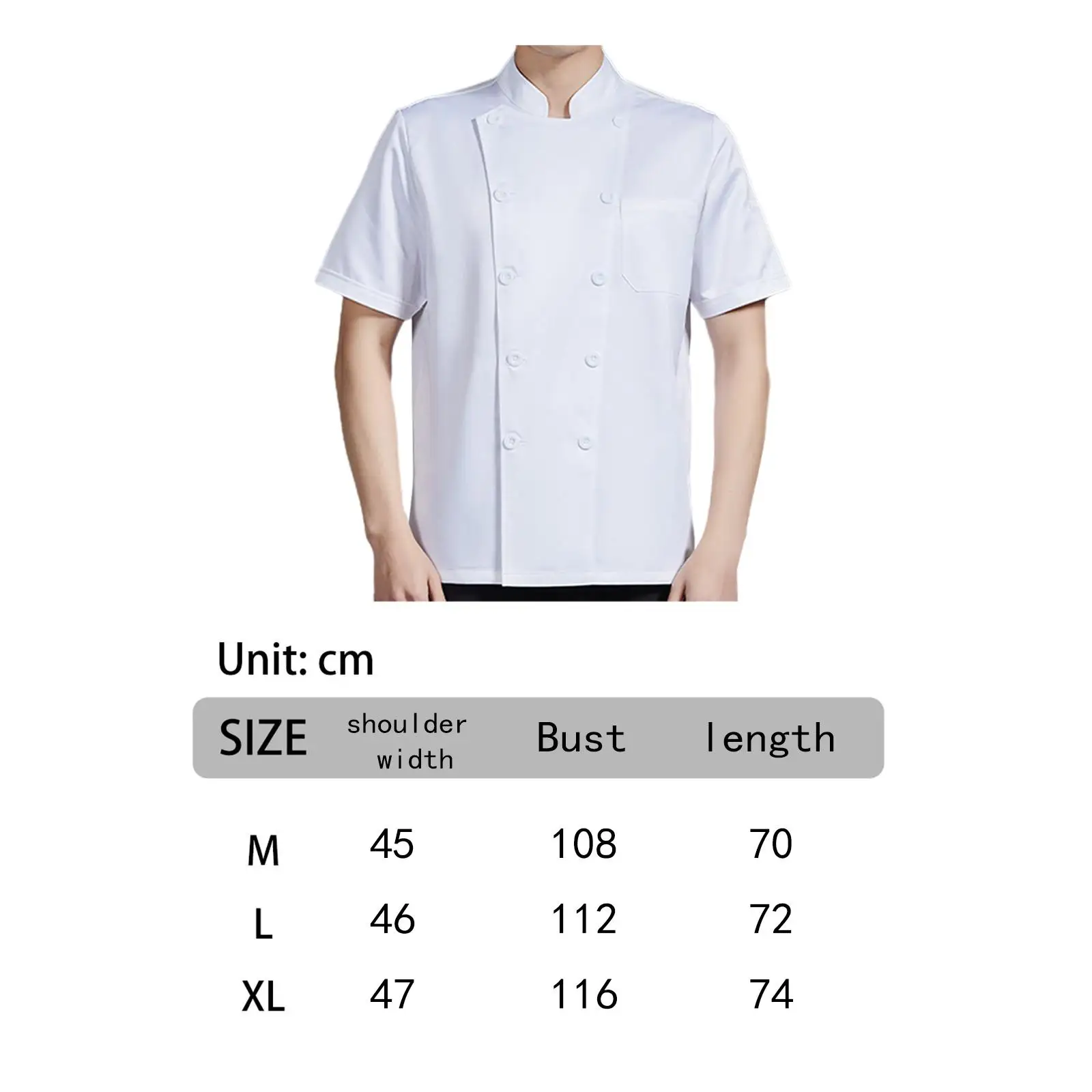 Chef Jacket Chef Coat Waiter Apparel Shirt Workwear Uniform for Food Industry