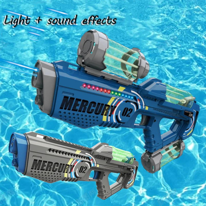 2023 New Summer Water gun Splashing Festival High Voltage Continuous High Capacity Charging Automatic Water Absorption Kids Toys