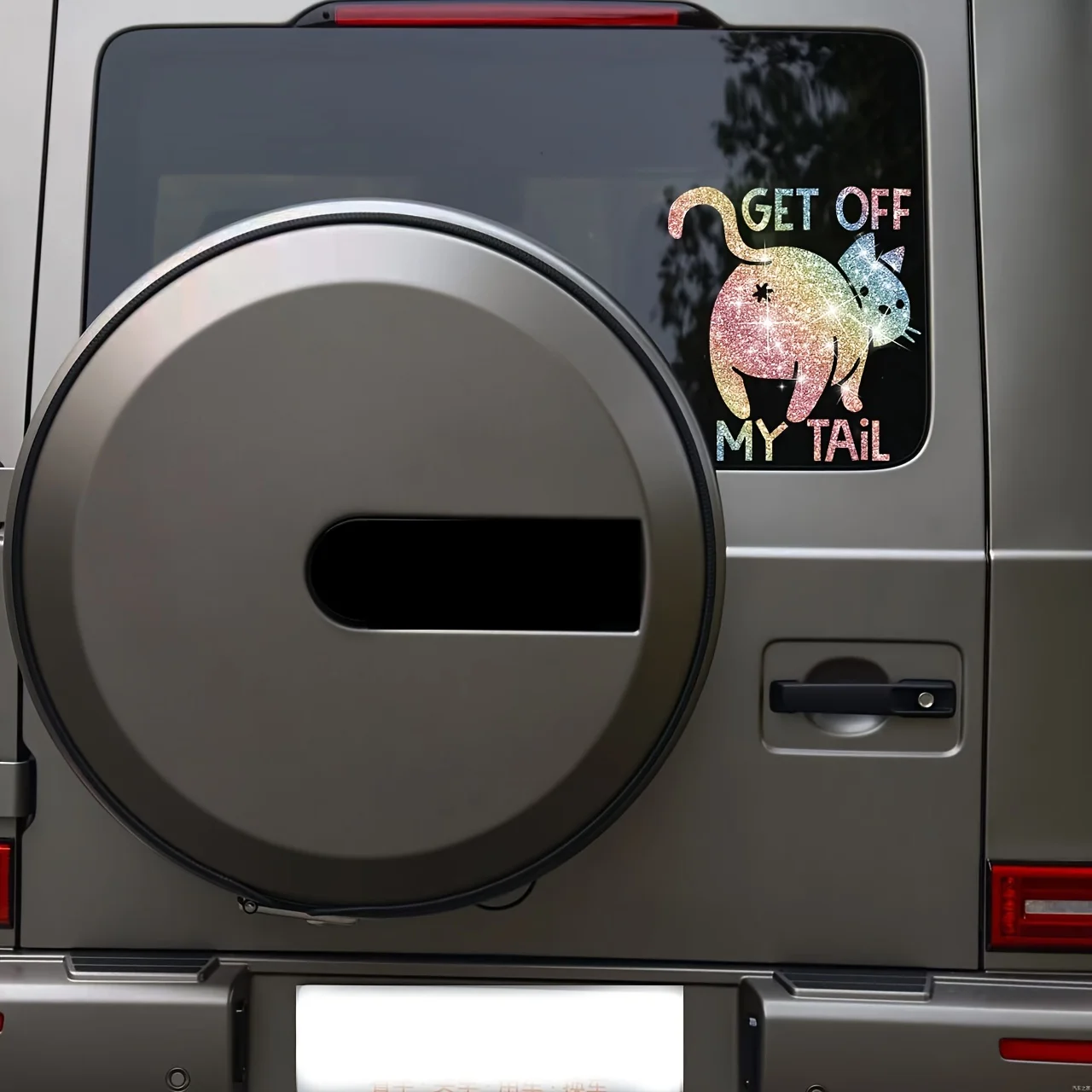 Adesivi per Auto 'Coda di Gatto Non Mi Segui' - Adesivi in Vinile Lucidi a Cartone Animato Adatti per Auto e Camion - immagine 3