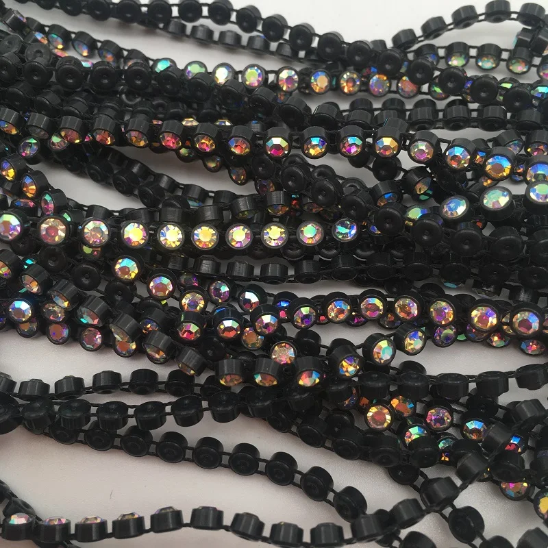 TABA® Sparkling AB Crystal Rhinestone Trim - 10 Yards of Elegant Rhinestone Banding