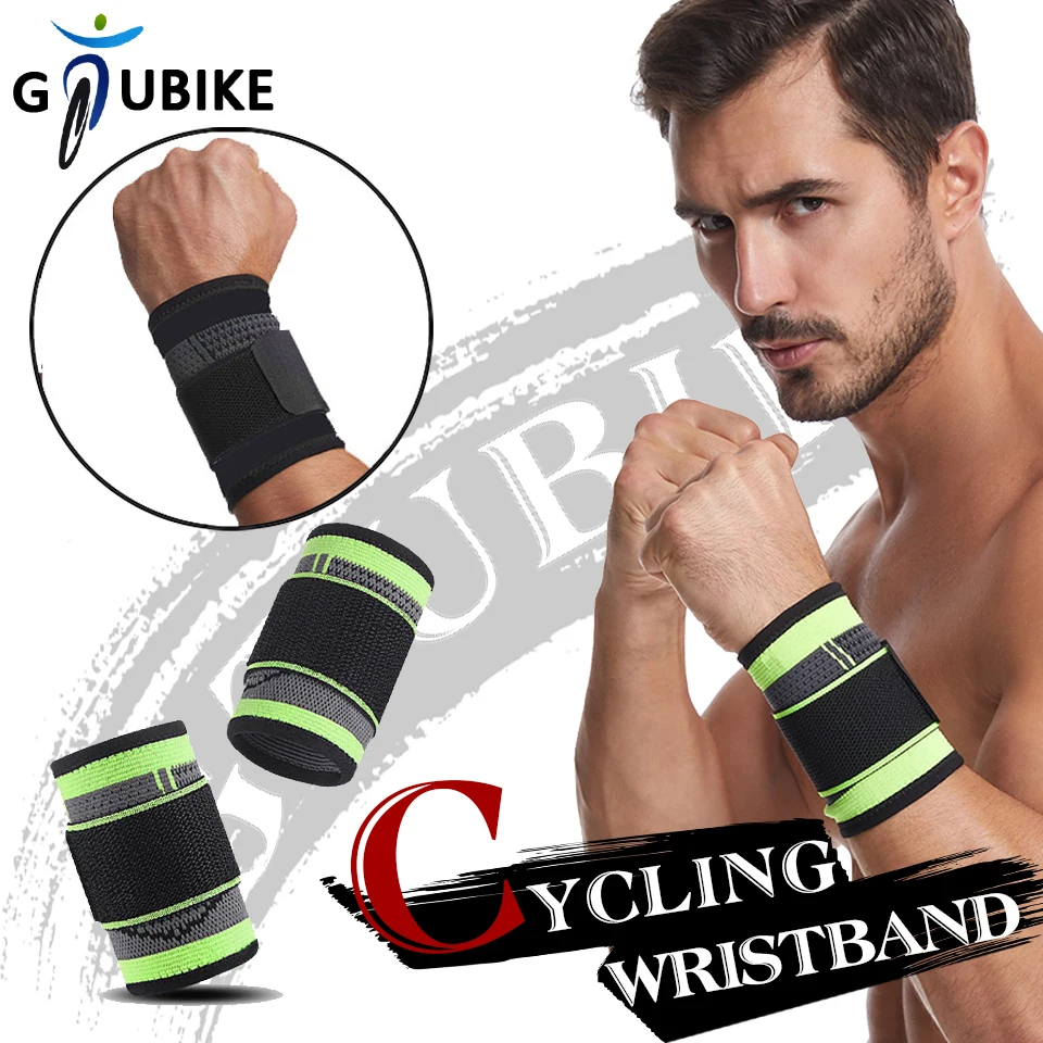 

GTUBIKE 1Piece Cycling Sports Nylon Wristband Tennis Badminton Brace Support Weightlifting Bandage Wrist Support Protective Gear